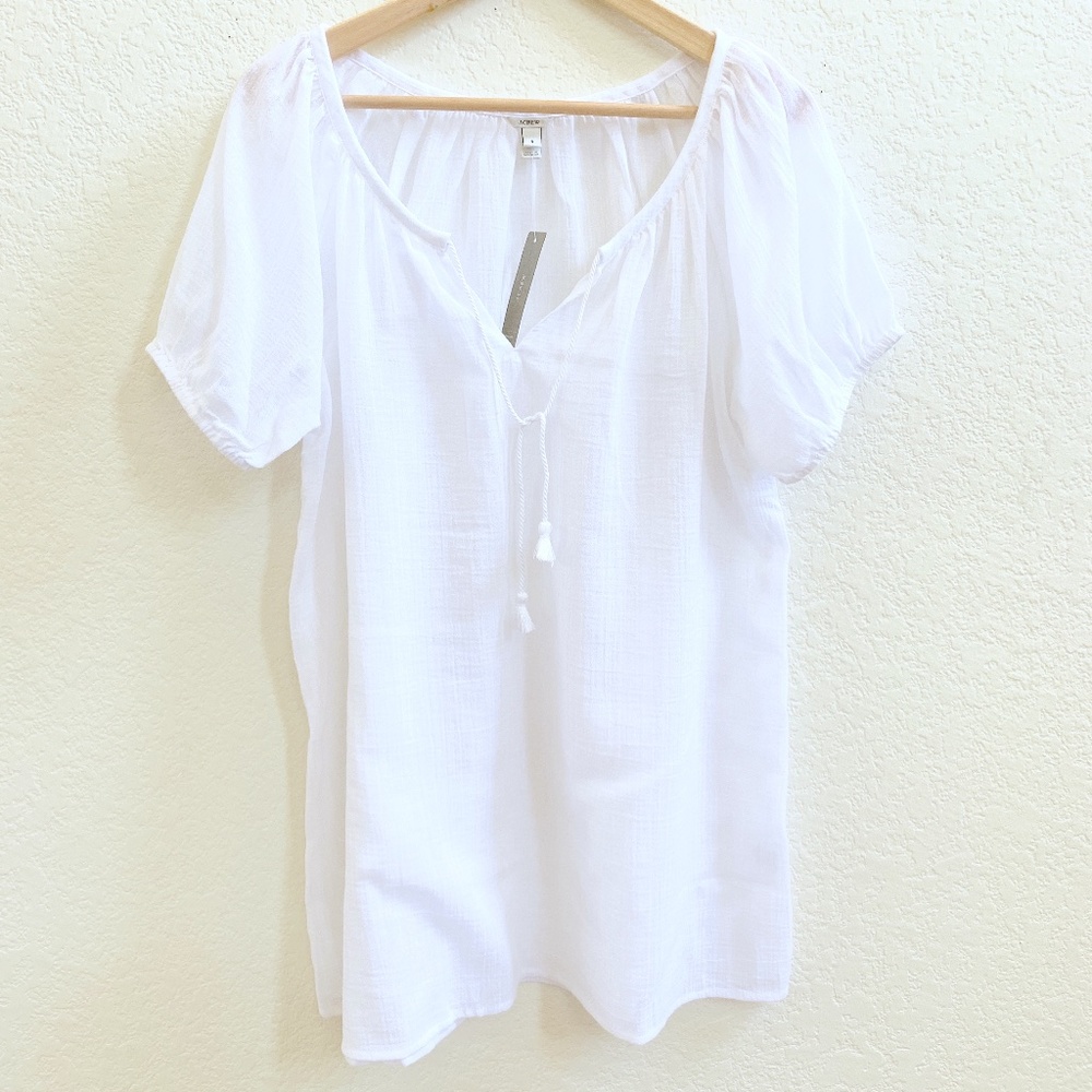 J.CREW NWT GAUZE PEASANT BLOUSE SIZE S